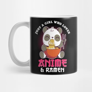 Panda Otaku Just A Girl Who Loves Anime & Ramen Mug